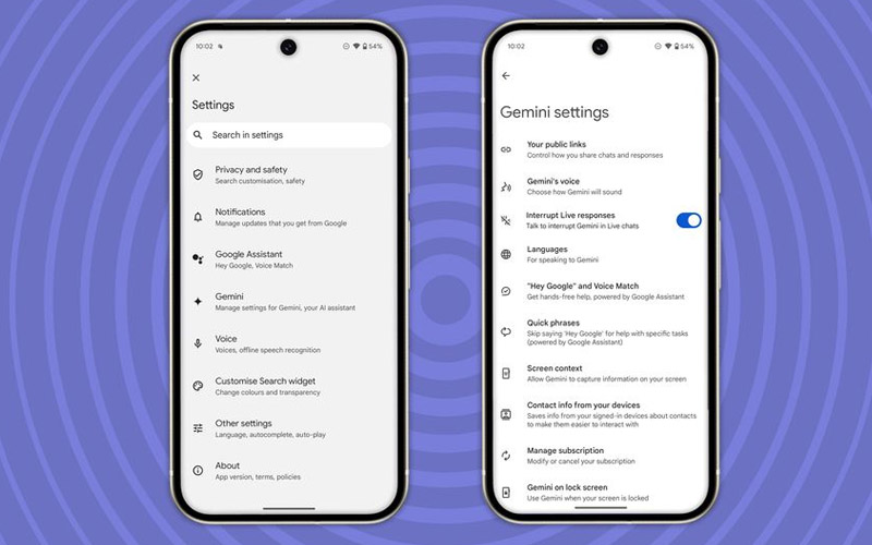 تنظیمات اپلیکیشن Google را بررسی کنید